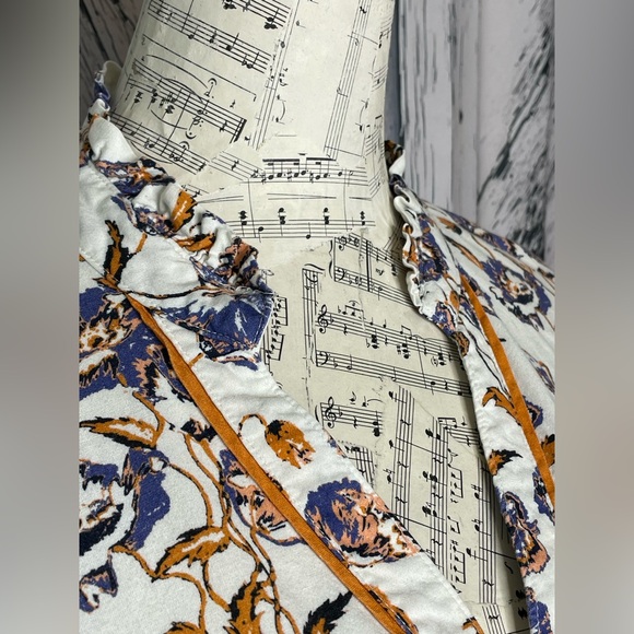 PORRIDGE Keegan Ruffled Babydoll Blouse Floral Small - Picture 6 of 10